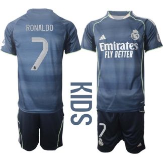 Otroški Nogometni dresi Cristiano Ronaldo 7 Real Madrid Gostujoči 2025-26