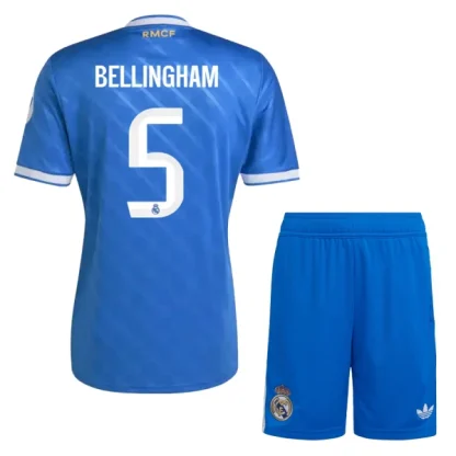 Otroški Nogometni dresi Jude Bellingham #5 Real Madrid Tretji 2025-26