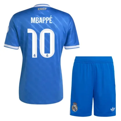 Otroški Nogometni dresi Kylian Mbappé# 10 Real Madrid Tretji 2025-26
