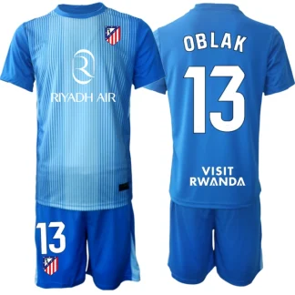 Prodajo Nogometni dresi Atletico Madrid Vratar 2025-26 Otroški modra Jan Oblak 13