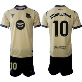 Moški Nogometni dresi kompleti FC Barcelona Gostujoči 2025-26 Ronaldinho 10