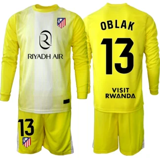 Nogometni dresi za otroke komplet Atletico Madrid Vratar 2025-26 rumena Jan Oblak 13