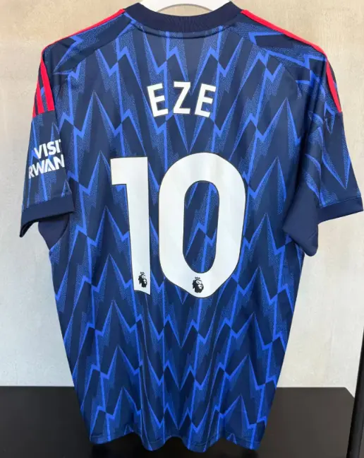 Nogometni dresi Arsenal Gostujoci 2025-26 modra z lastnim tiskom.webp