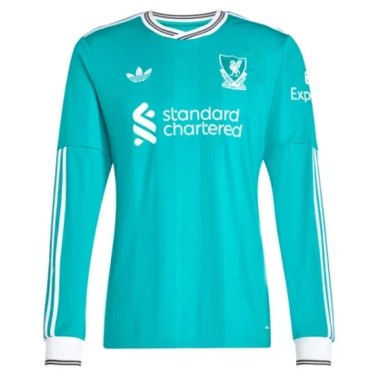 Moški Nogometni dresi Liverpool Tretji 2025-26 zelena Dolgi Rokav