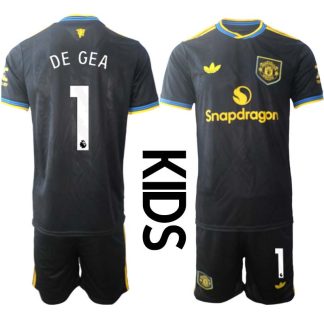 Nogometni dresi za otroke Manchester United Tretji 2025-26 črna David De Gea 1