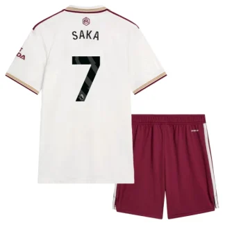 Poceni dresi za otroke​ Bukayo Saka #7 Arsenal Tretji 2025-26