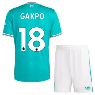 Poceni Nogometni dresi za otroke Liverpool Tretji 2025-26 Cody Gakpo 18