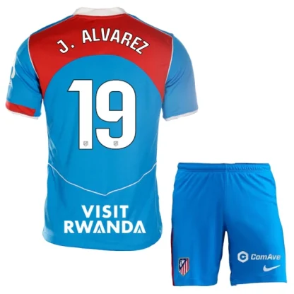 Otroški dresi za otroke Atletico Madrid Tretji 2025-26 Julián Álvarez 19