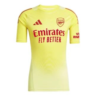 Ženski Nogometni Dres Arsenal Vratar Domači 2025-26 rumena z lastnim tiskom
