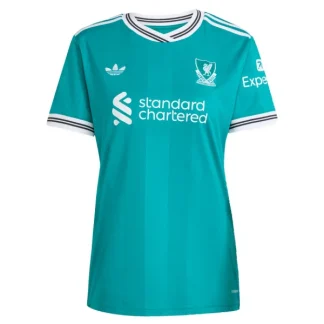 Poceni Nogometni dresi Liverpool Tretji 2025-26 Ženski Kratek Rokav