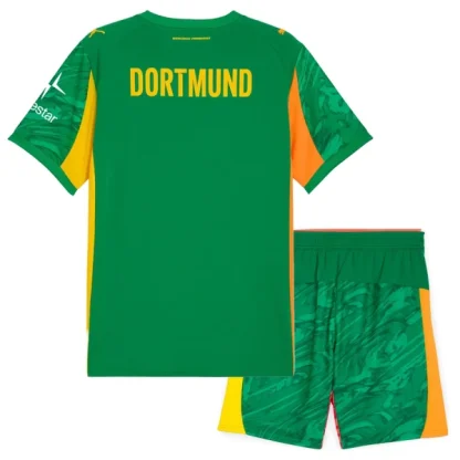 Otroški Nogometni Dres BVB Borussia Dortmund Vratar 2025-26 zelena kompleti