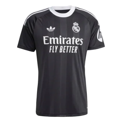 Poceni Nogometni dresi Real Madrid Vratar 2025-26 Črna Moški Kratek Rokav