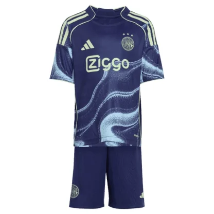 Otroški Nogometni dresi kompleti Ajax Gostujoči 2025-26 z lastnim imenom