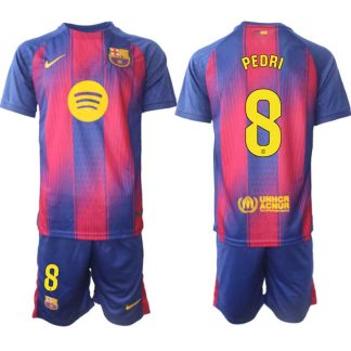 Moški Nogometni dresi kompleti FC Barcelona Domači 2025-26 Pedri Gonzalez 8