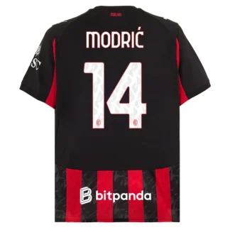 Moški Nogometni Dresi AC Milan Domači 2025-26 z imenom Luka Modrić 14