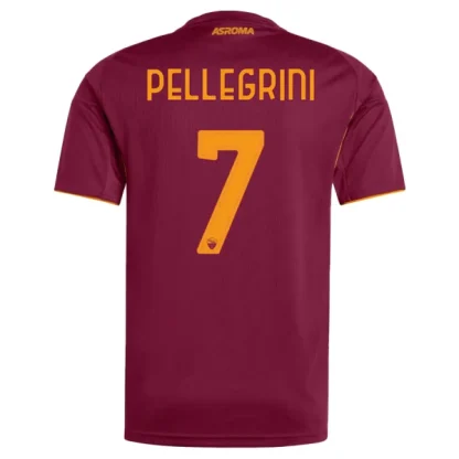 Poceni Nogometni dresi AS Roma Domači 2025-26 Moški Lorenzo Pellegrini 7