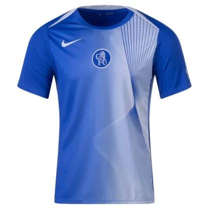 Nogometni dres Chelsea Pre-Match 2025-26 modra Moški Kratek Rokav