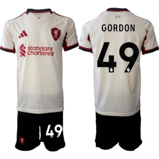 Moški Nogometni dresi Liverpool Gostujoči 2025-26 Kaide Gordon 49