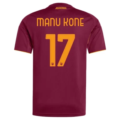Poceni Nogometni dresi AS Roma Domači 2025-26 Moški Manu Kone 17