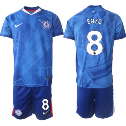 Poceni Nogometni dresi kompleti Chelsea Domači 2025-26 Enzo Fernandez 8
