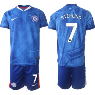 Moški Nogometni dresi kompleti Chelsea Domači 2025-26 Raheem Sterling 7