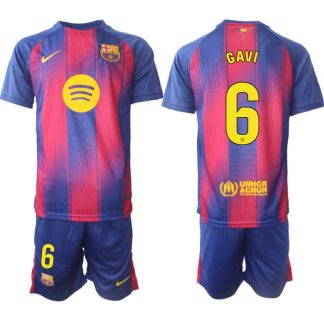 Kupiti nogometni dres kompleti FC Barcelona Domači 2025-26 Paez Gavi 6