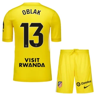 Otroški Dresi kompleti rumena Atletico Madrid Vratar 2025-26 z imenom Jan Oblak 13