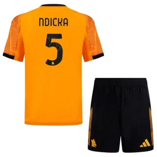 Poceni Nogometni dresi za otroke AS Roma Gostujoči 2025-26 Evan Ndicka 5