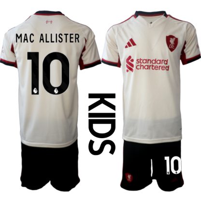 Nogometni dresi otroški kompleti Liverpool Gostujoči 2025-26 Alexis Mac Allister 10