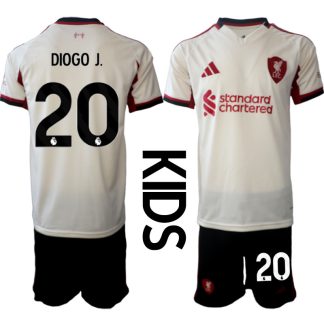 Otroški nogometni dresi kompleti Liverpool Gostujoči 2025-26 Diogo Jota 20