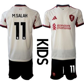Otroški nogometni dresi kompleti Liverpool Gostujoči 2025-26 Mohamed Salah 11