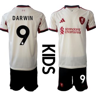 Nogometni dresi otroški kompleti Liverpool Gostujoči 2025-26 Darwin Nunez 9
