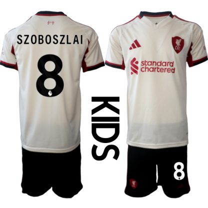 Nogometni dresi otroški kompleti Liverpool Gostujoči 2025-26 Dominik Szoboszlai 8