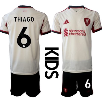 Otroški nogometni dres Liverpool Gostujoči 2025-26 tisk Thiago Alcantara 6