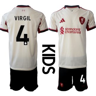 Otroški dresi kompleti Liverpool Gostujoči 2025-26 tisk Virgil van Dijk 4