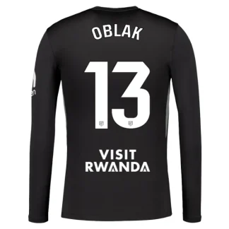 Nogometni dres Atletico Madrid Jan Oblak 13 Vratar 2025-26 črna Dolgi Rokav