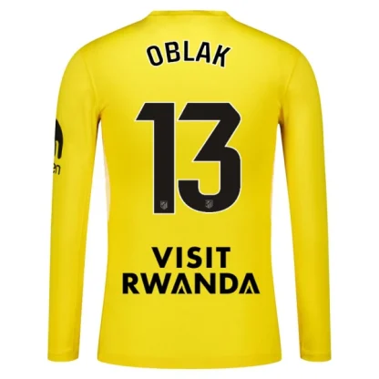 Nogometni dresi Atletico Madrid Vratar 2025-26 rumena Jan Oblak 13 Dolgi Rokav