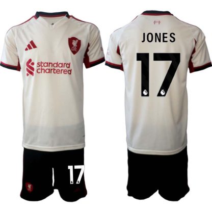 Nogometni dresi kompleti Liverpool Gostujoči 2025-26 z imenom Curtis Jones 17