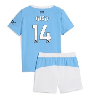 Otroški Nogometni dresi Nico Gonzalez #14 Manchester City Domači 2025-26