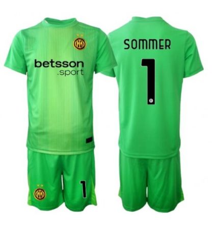 Otroški nogometni dres Yann Sommer #1 Inter Milan Vratar Tretji 2025-26