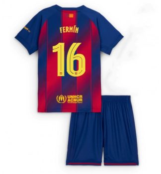 Nogometni dresi komplet FC Barcelona Domači 2025-26 Otroški Fermin Lopez 16