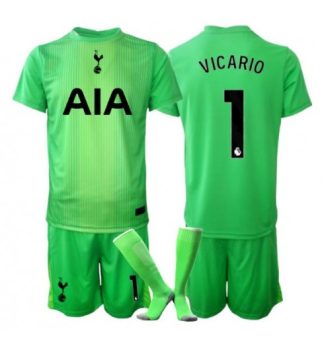 Nogometni dresi Tottenham Hotspur Vratar Domači 2025-26 Otroški zelena Guglielmo Vicario 1