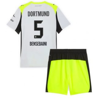 Poceni dresi za otroke Ramy Bensebaini #5 Borussia Dortmund Gostujoči 2025-26