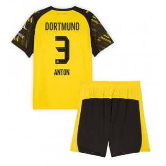 Poceni dresi za otroke BVB Waldemar Anton #3 Borussia Dortmund Domači 2025-26
