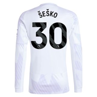 Moški Nogometni dres Benjamin Sesko #30 Manchester United Gostujoči 2025-26 Dolgi Rokav