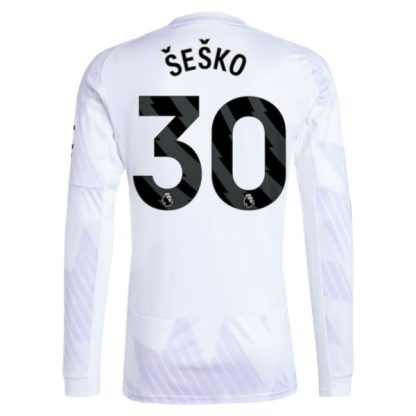 Moški Nogometni dres Benjamin Sesko #30 Manchester United Gostujoči 2025-26 Dolgi Rokav