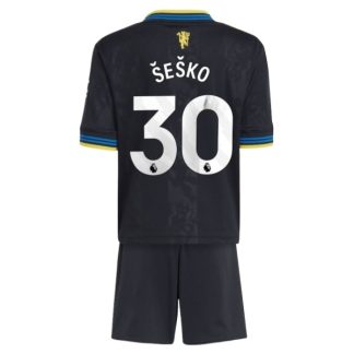 Otroški Nogometni dresi Benjamin Sesko #30 Manchester United Tretji 2025-26