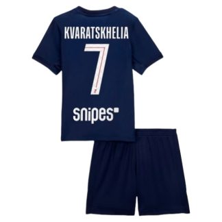Prodajo Otroški dresi Paris Saint-Germain PSG Domači 2025-26 Khvicha Kvaratskhelia 7