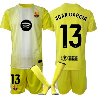 Nogometni dresi za otroke FC Barcelona Vratar rumena 2025-26 JOAN GARCIA 13