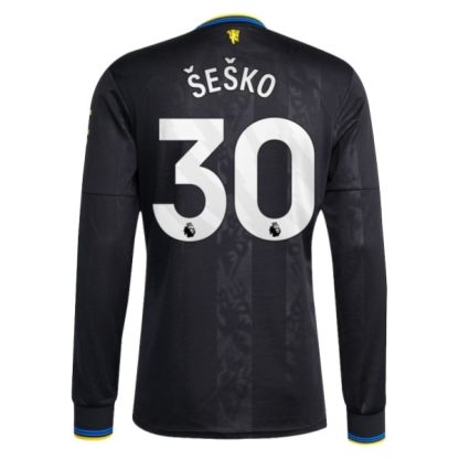 Moški Nogometni dresi Benjamin Sesko #30 Manchester United Tretji 2025-26 Dolgi Rokav
